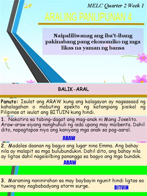 pakinabang pang ekonomiko slogan|DepEd Learning Portal.